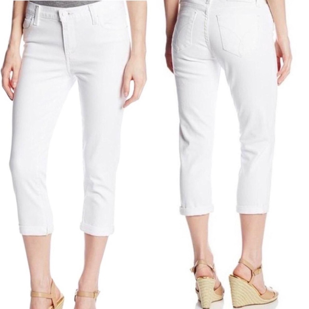 Calvin Klein Jeans Crop Capri skinny lightweight white 14 pockets casual cotton - Picture 2 of 5